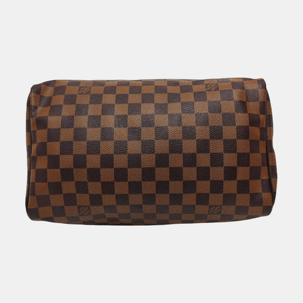 Authenticated pre-owned  SPEEDY 30 Damier Ebene Coated Canvas Brown - Top Handle Bag at Looply