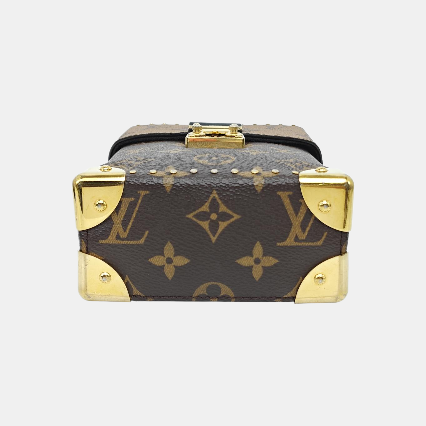 CAMERA BOX Monogram Coated Canvas Brown