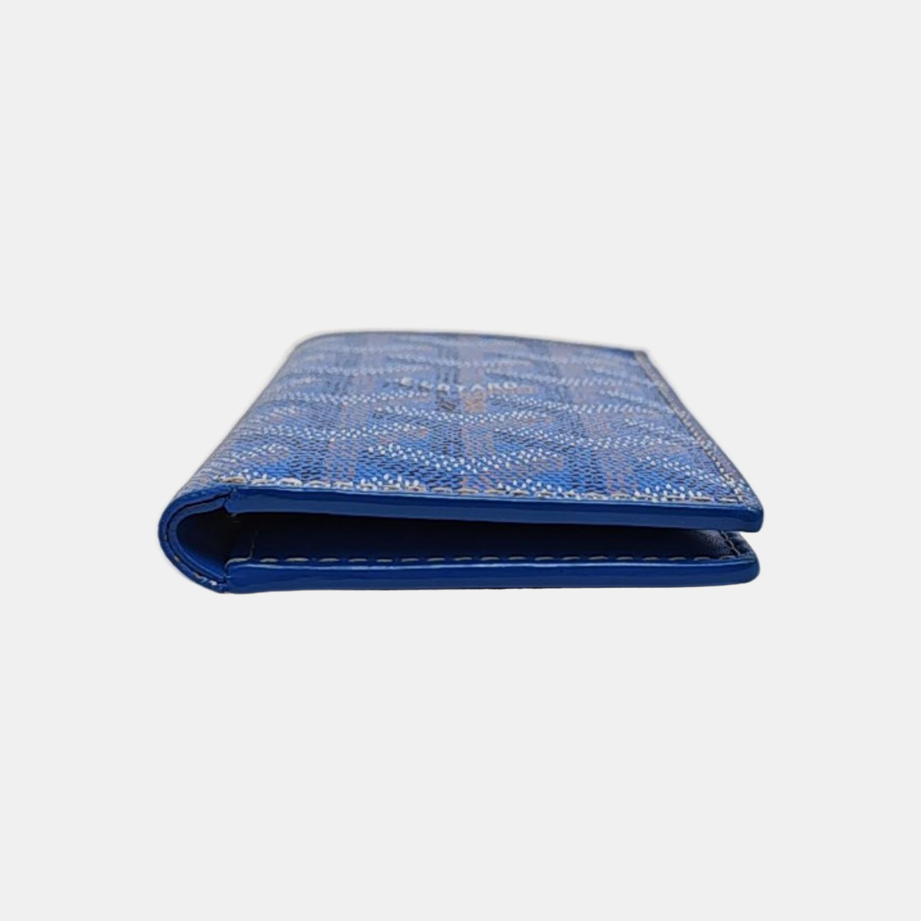 Saint-Marc Coated Canvas Blue Card Holder