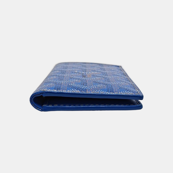 Saint-Marc Coated Canvas Blue Card Holder