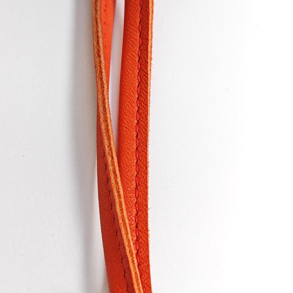 Leather Bag Charm Orange