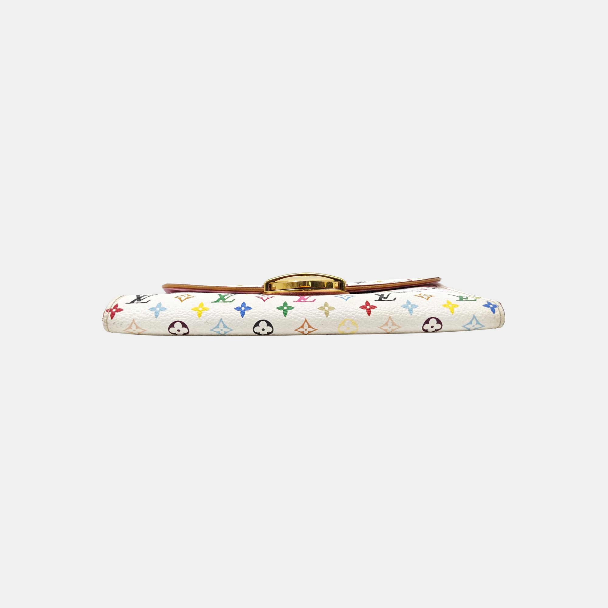 LV × TM EUGENIE Monogram Coated Canvas White Wallet