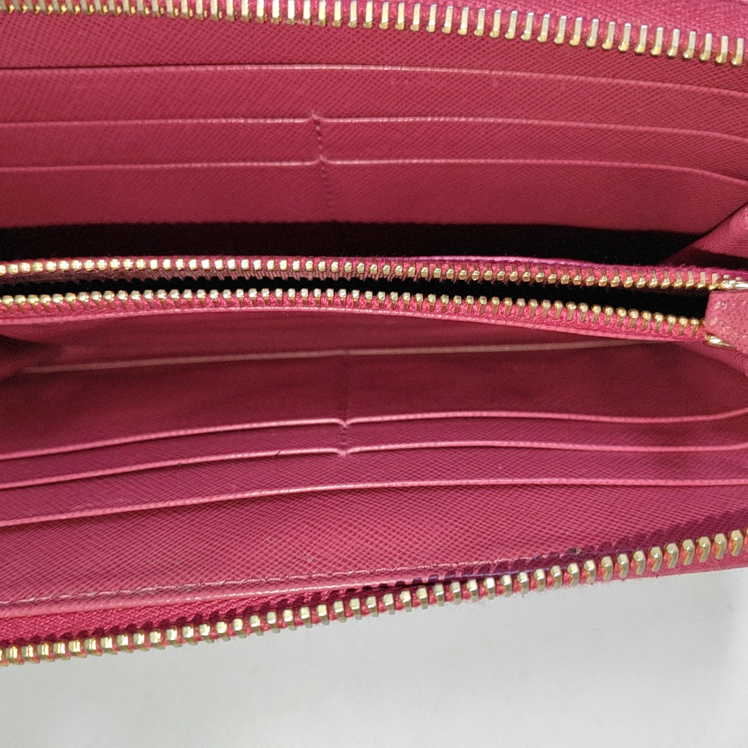 Zippy Wallet Saffiano Calfskin Red Wallet