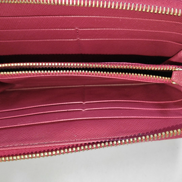 Zippy Wallet Saffiano Calfskin Red Wallet