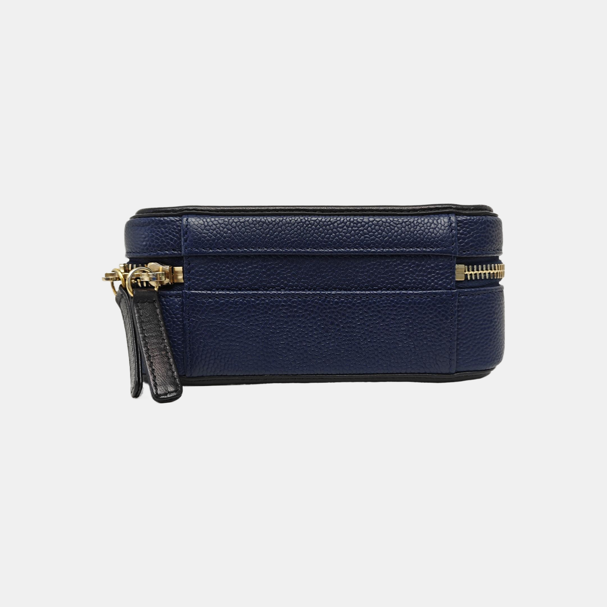 FILIGREE Small Quilted Grained Calfskin Blue
