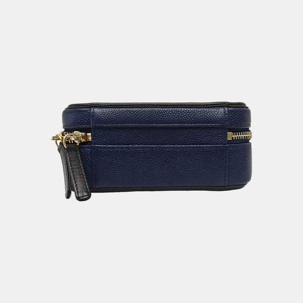 FILIGREE Small Quilted Grained Calfskin Blue
