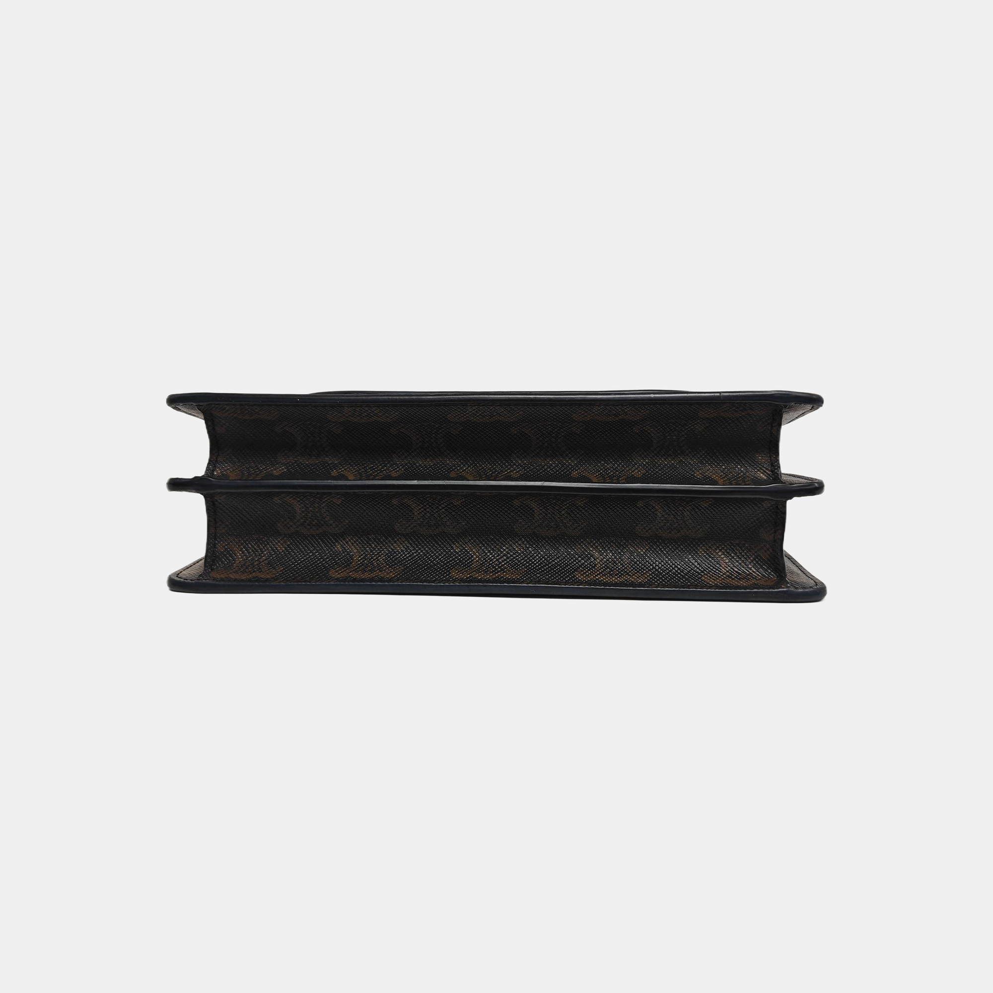 TRIOMPHE CANVAS Small Coated Canvas Brown