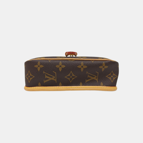 DIANE Nano Monogram Coated Canvas Brown