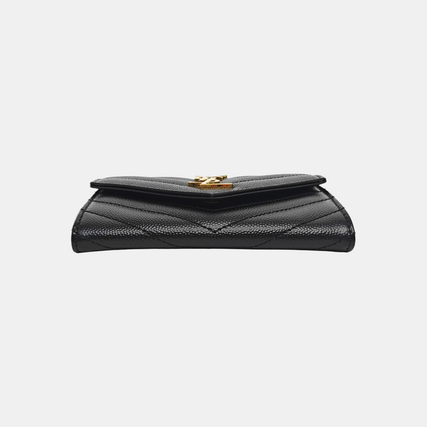 MONOGRAM Chevron Calfskin Black Wallet