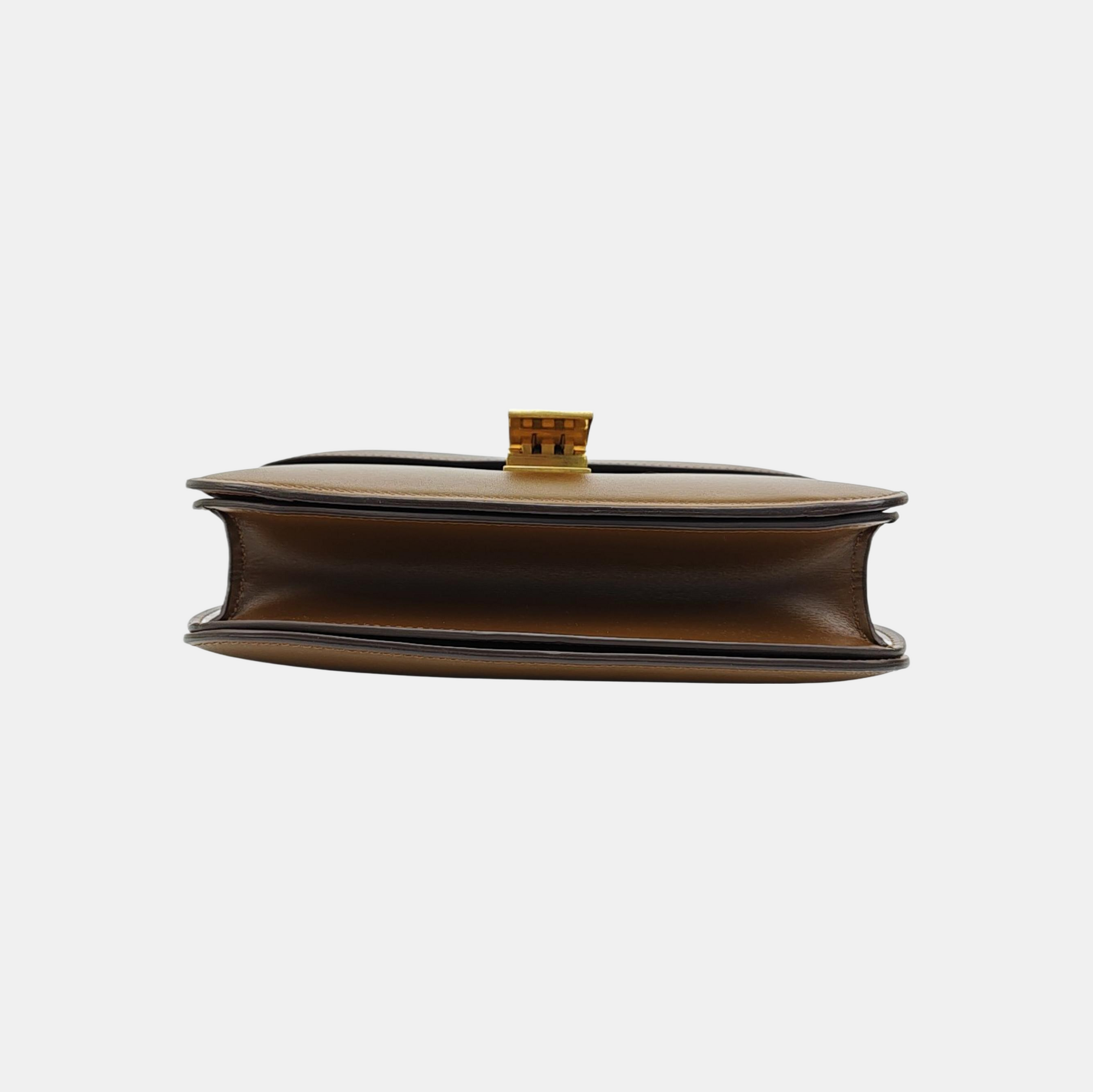 CLASSIC BOX Medium Calfskin Brown