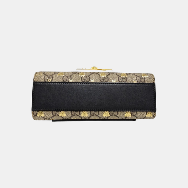 Padlock Small Monogram Coated Canvas Beige