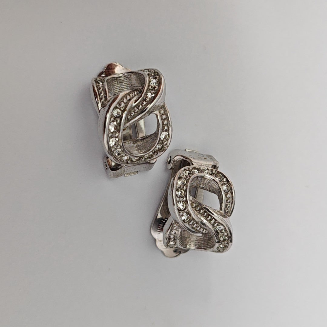 Metal Silver Clip On Earrings