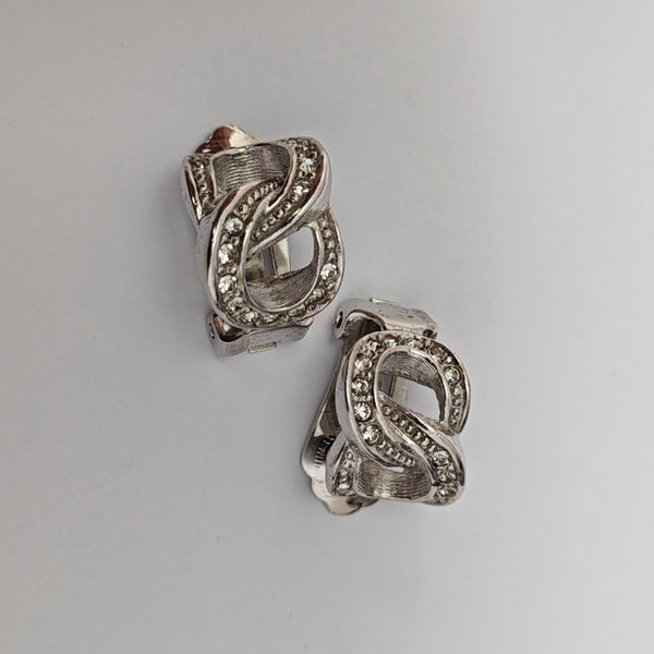 Metal Silver Clip On Earrings
