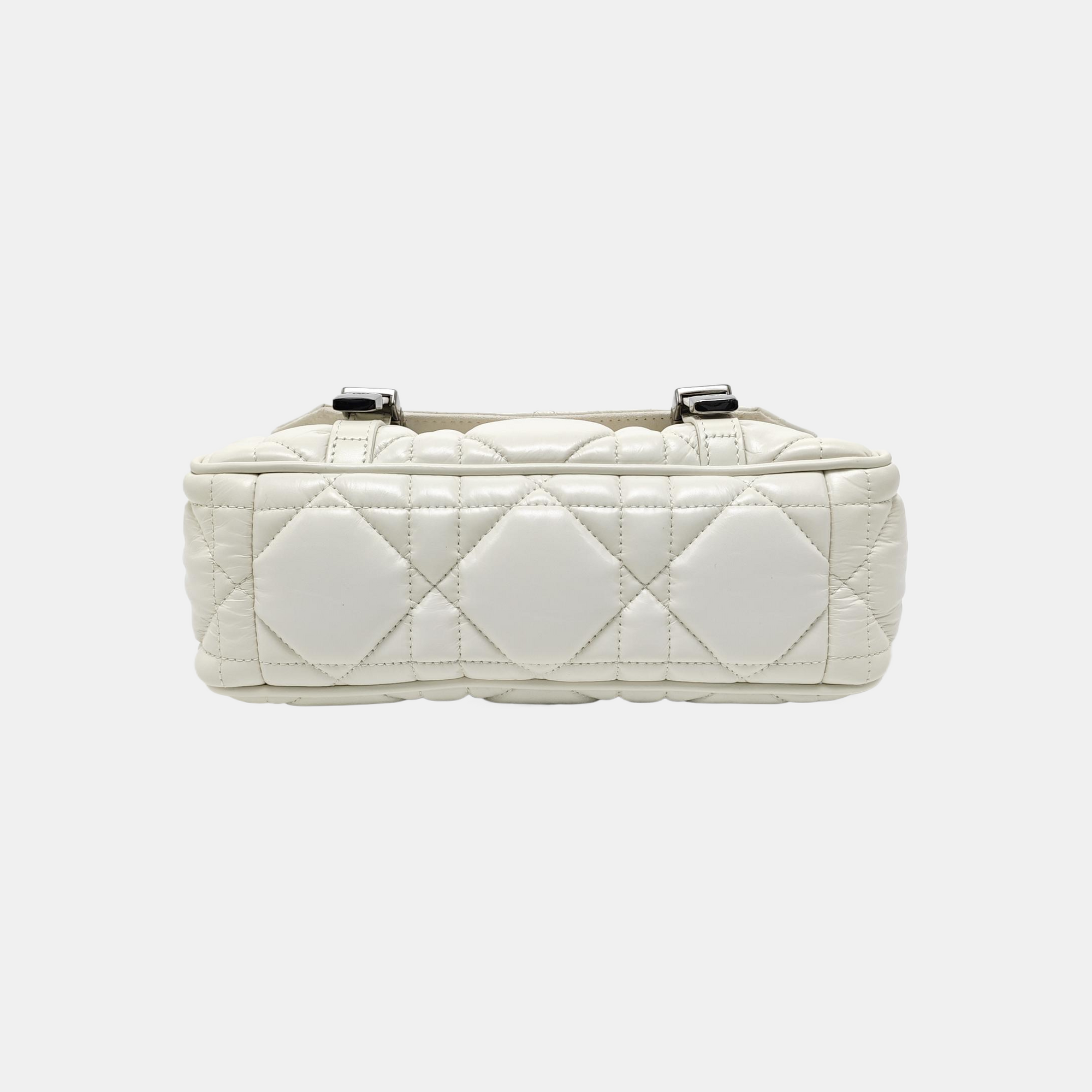 Diorcamp Small Cannage Calfskin White