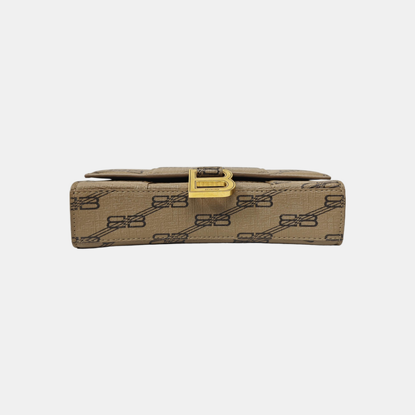 Hourglass Small Coated Canvas Brown