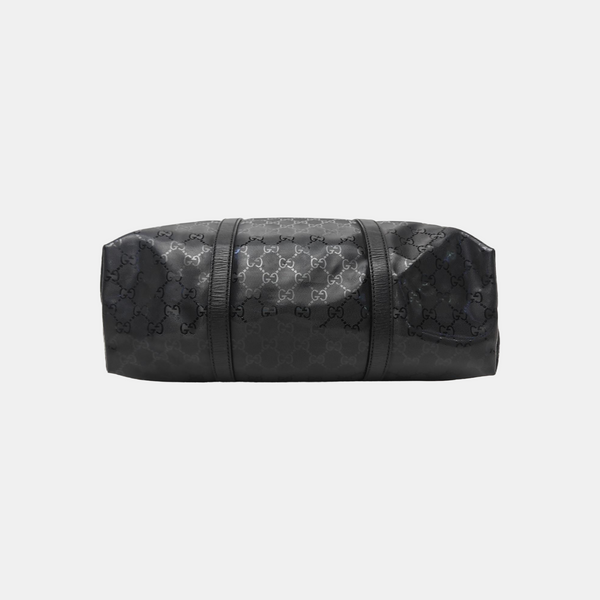 Monogram Coated Canvas Tote Bag Black
