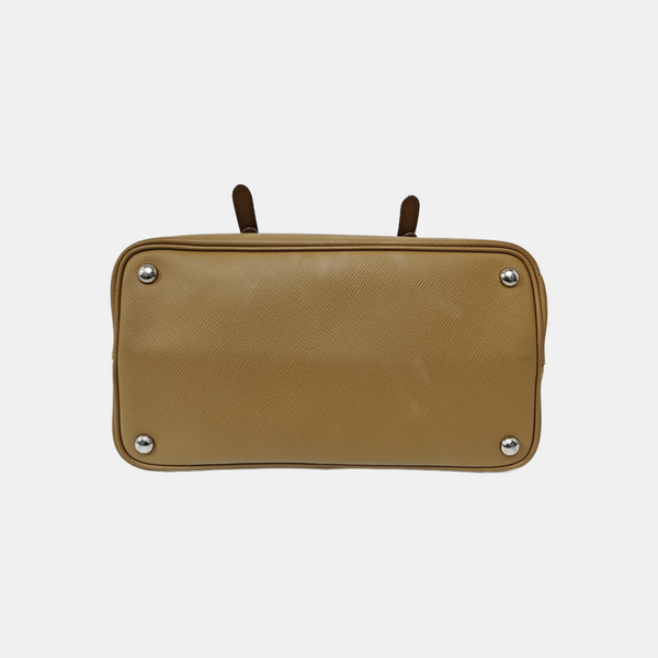 Saffiano Calfskin Shoulder Bag Brown