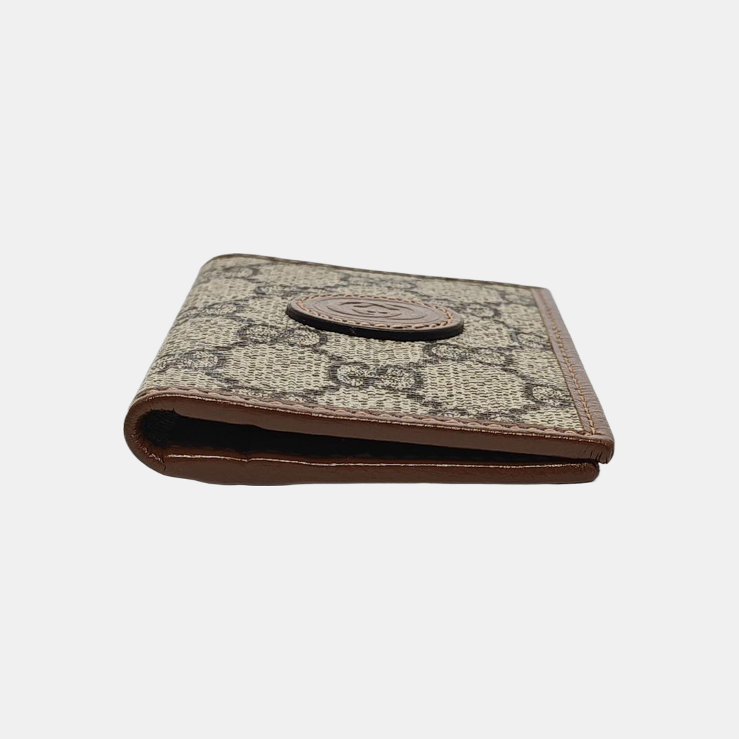 Retro Monogram Coated Canvas Black Card Holder