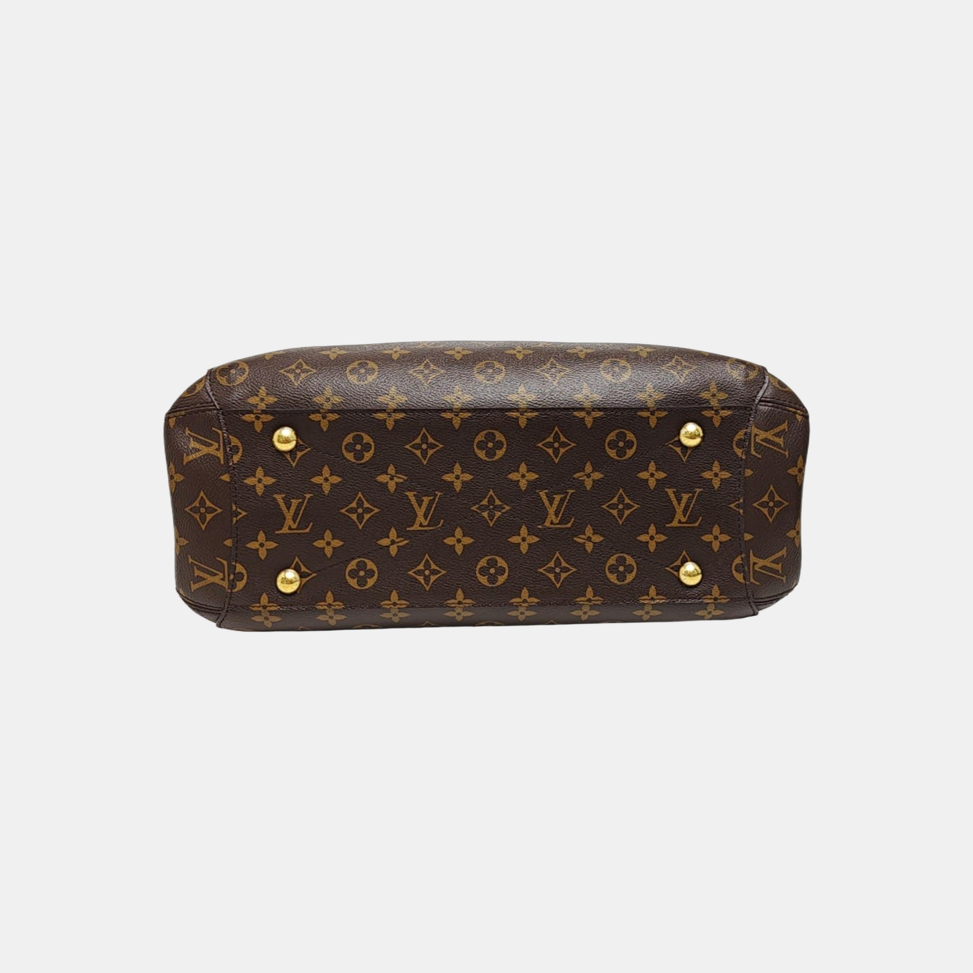 MONTAIGNE GM Monogram Coated Canvas Brown