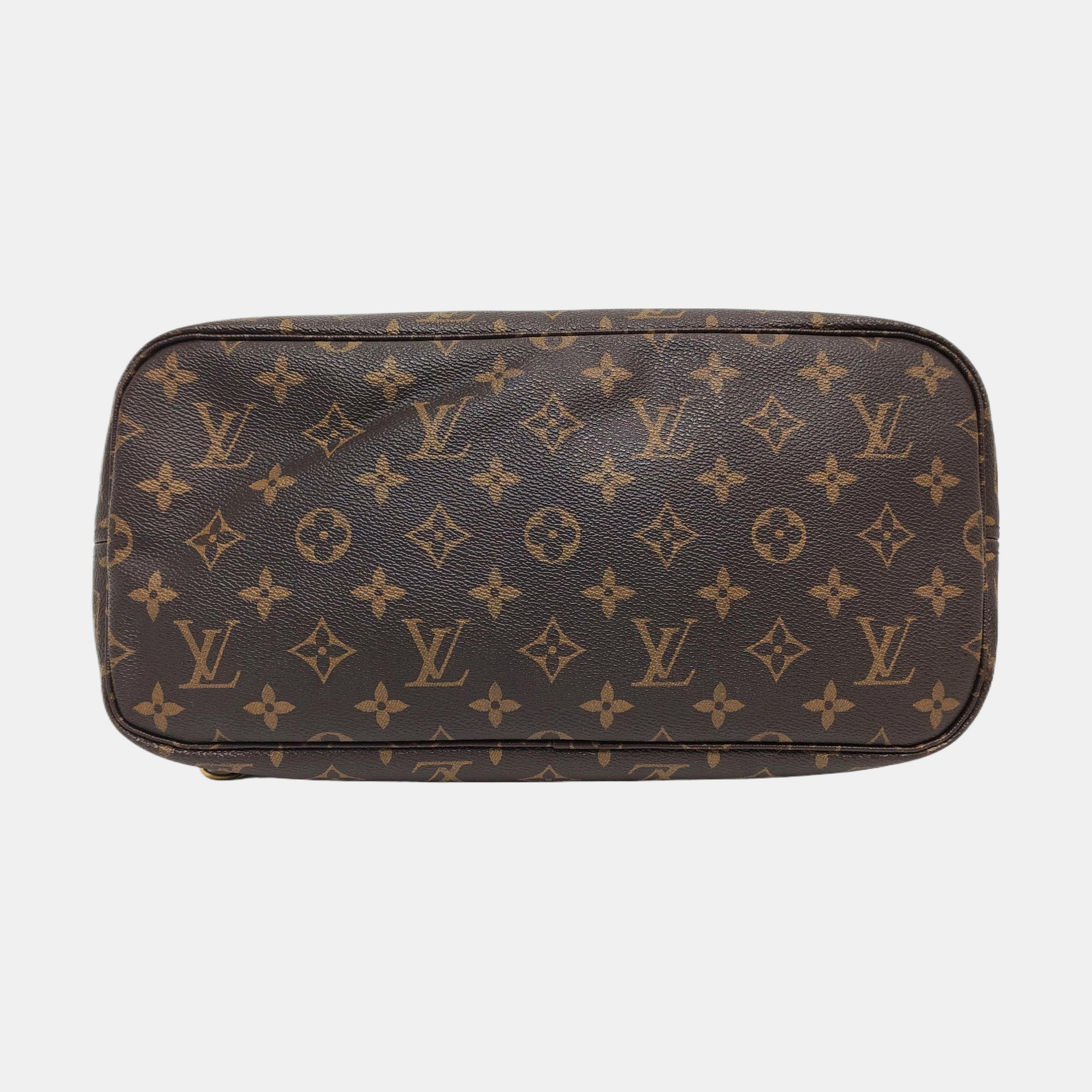 Authenticated pre-owned  NEVERFULL MM Monogram Coated Canvas Brown - Tote Bag at Looply