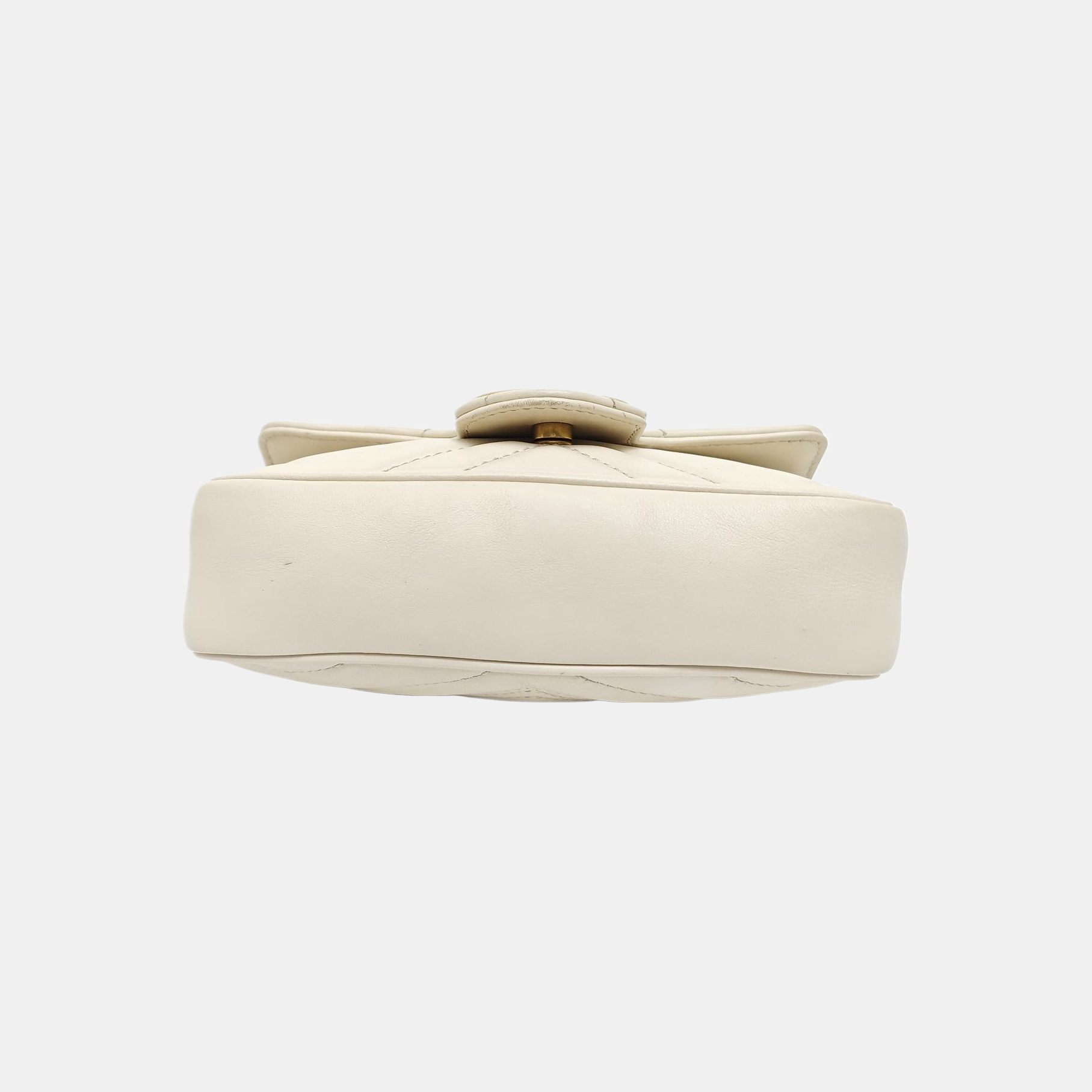 GG Marmont Mini Quilted Calfskin White