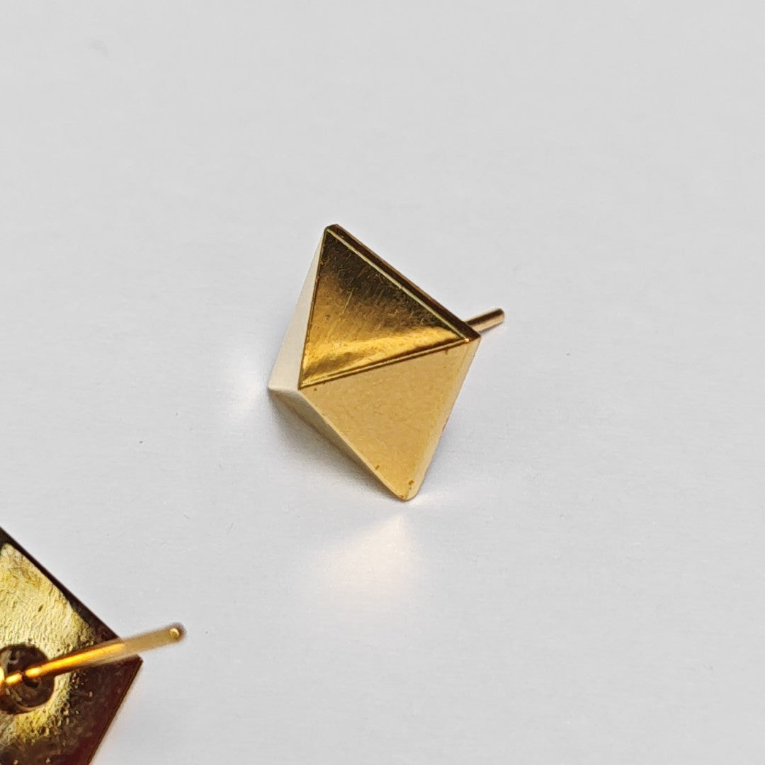 Metal Gold Stud Earrings