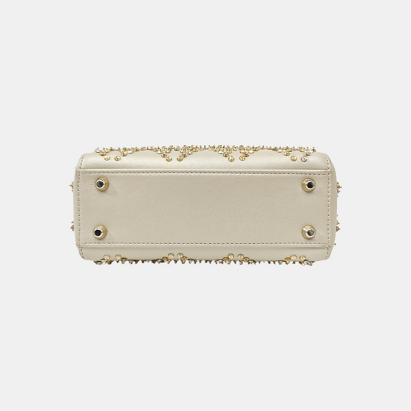 Lady Dior Mini Quilted Lambskin Beige