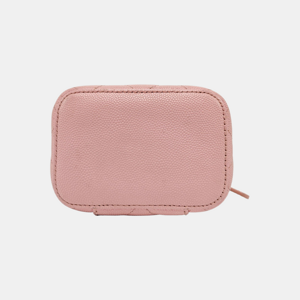 Authenticated pre-owned  VANITY CASE Mini Quilted Grained Calfskin Pink - Shoulder Bag at Looply