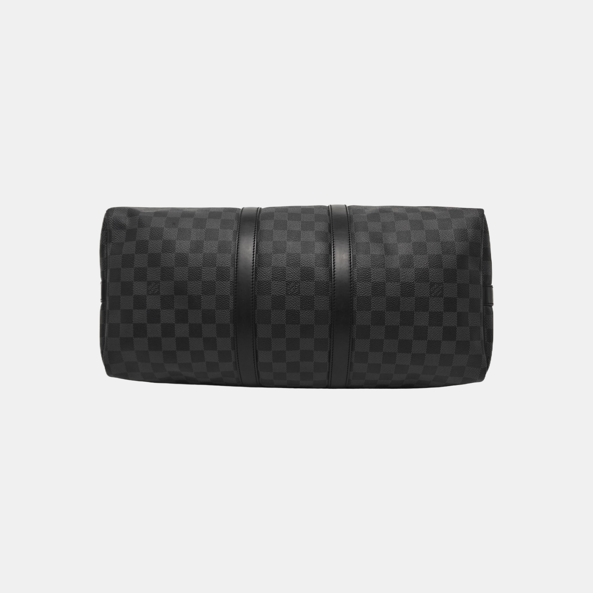 KEEPALL 45 Damier Graphite Coated Canvas Gray