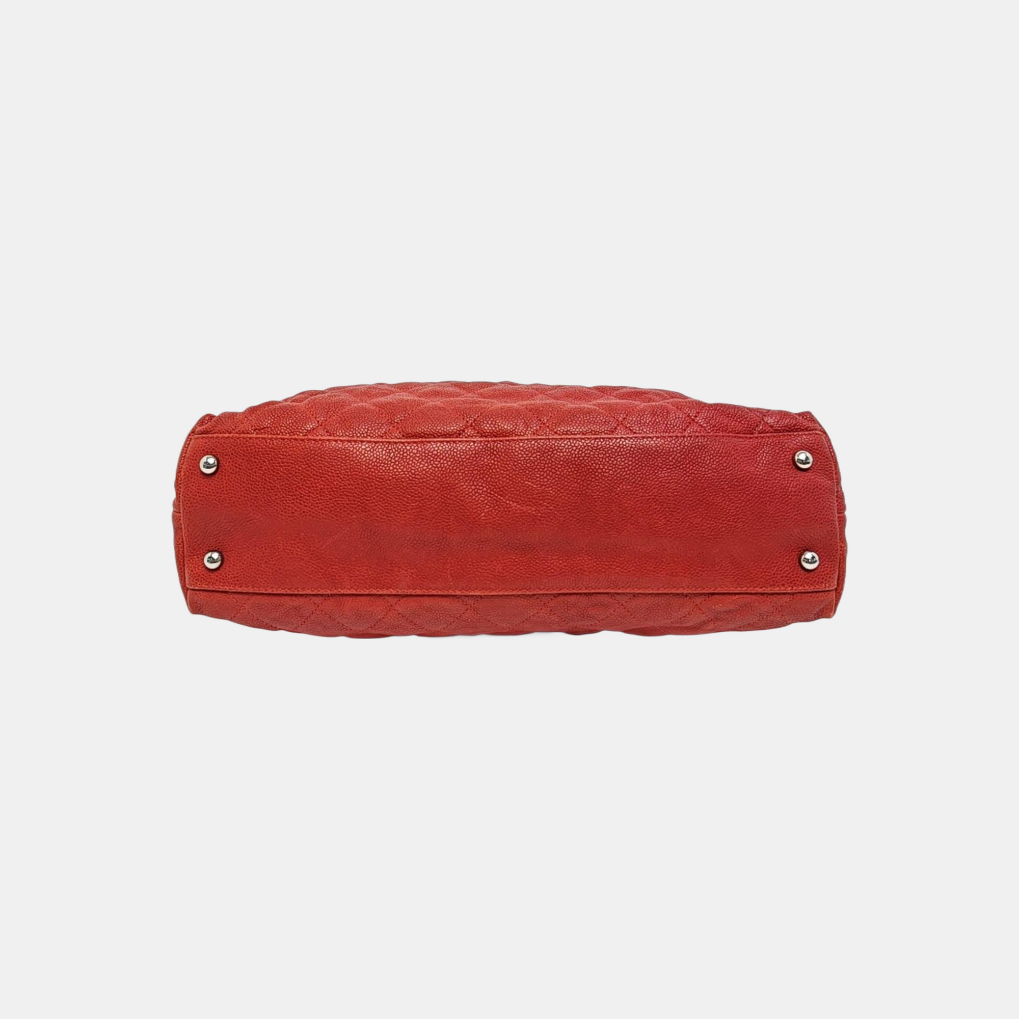 Quilted Grained Calfskin Red