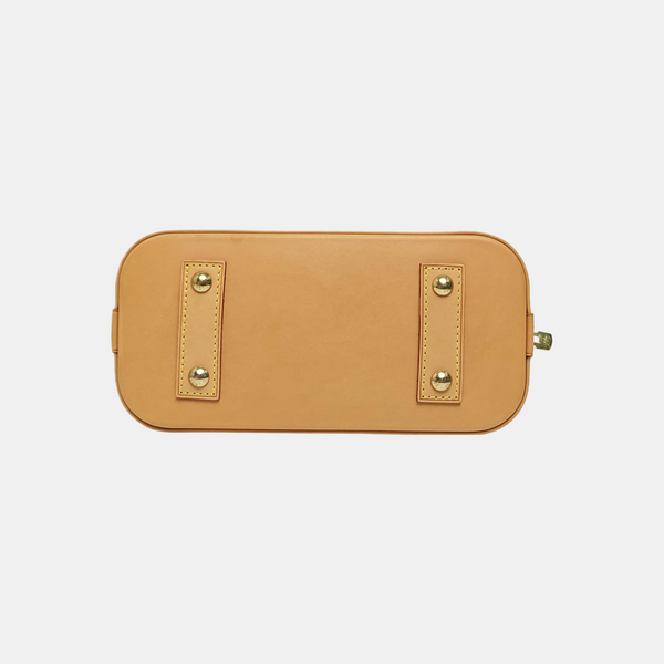 ALMA BB Monogram Coated Canvas Brown