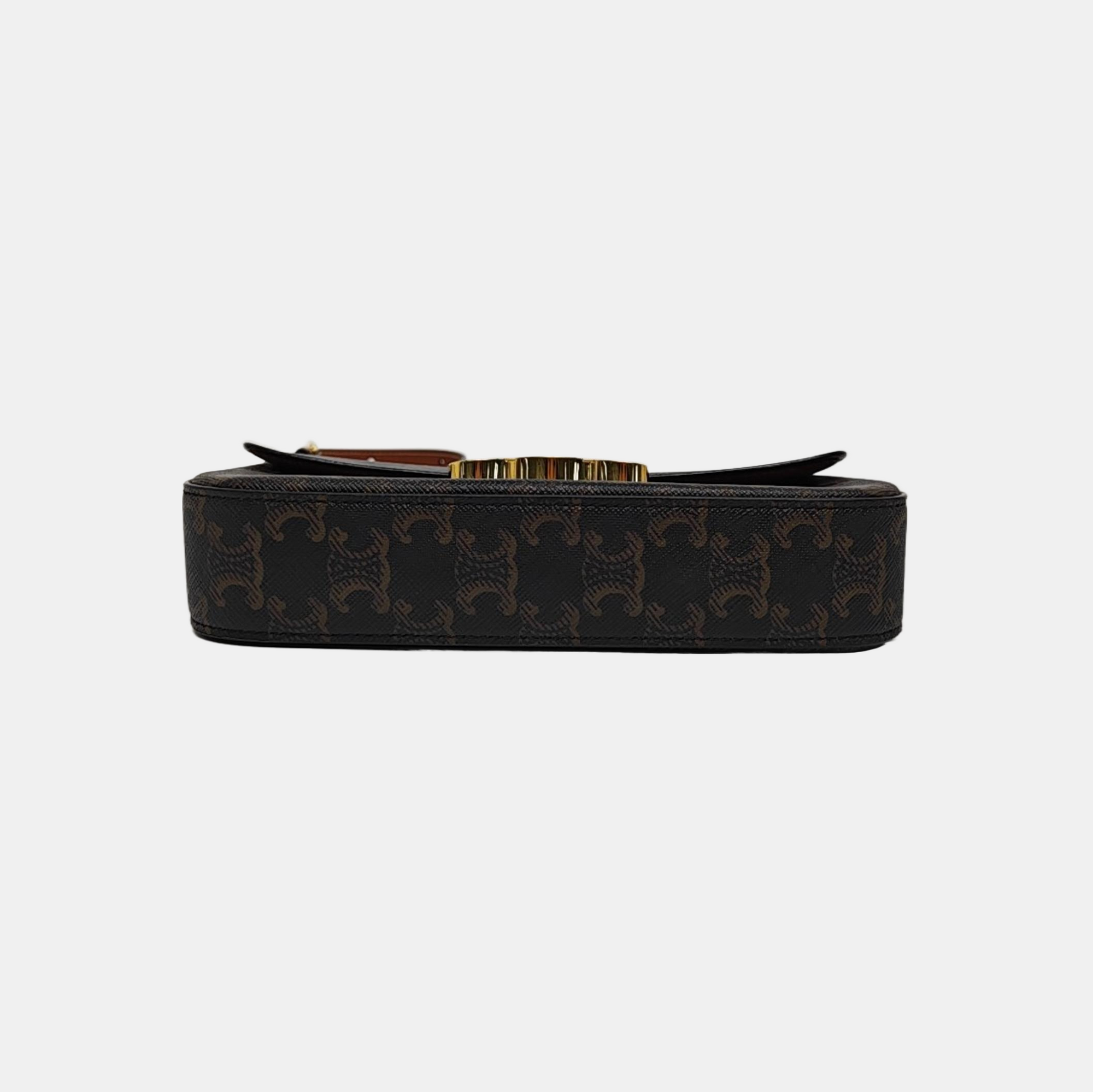 TRIOMPHE Small Coated Canvas Brown