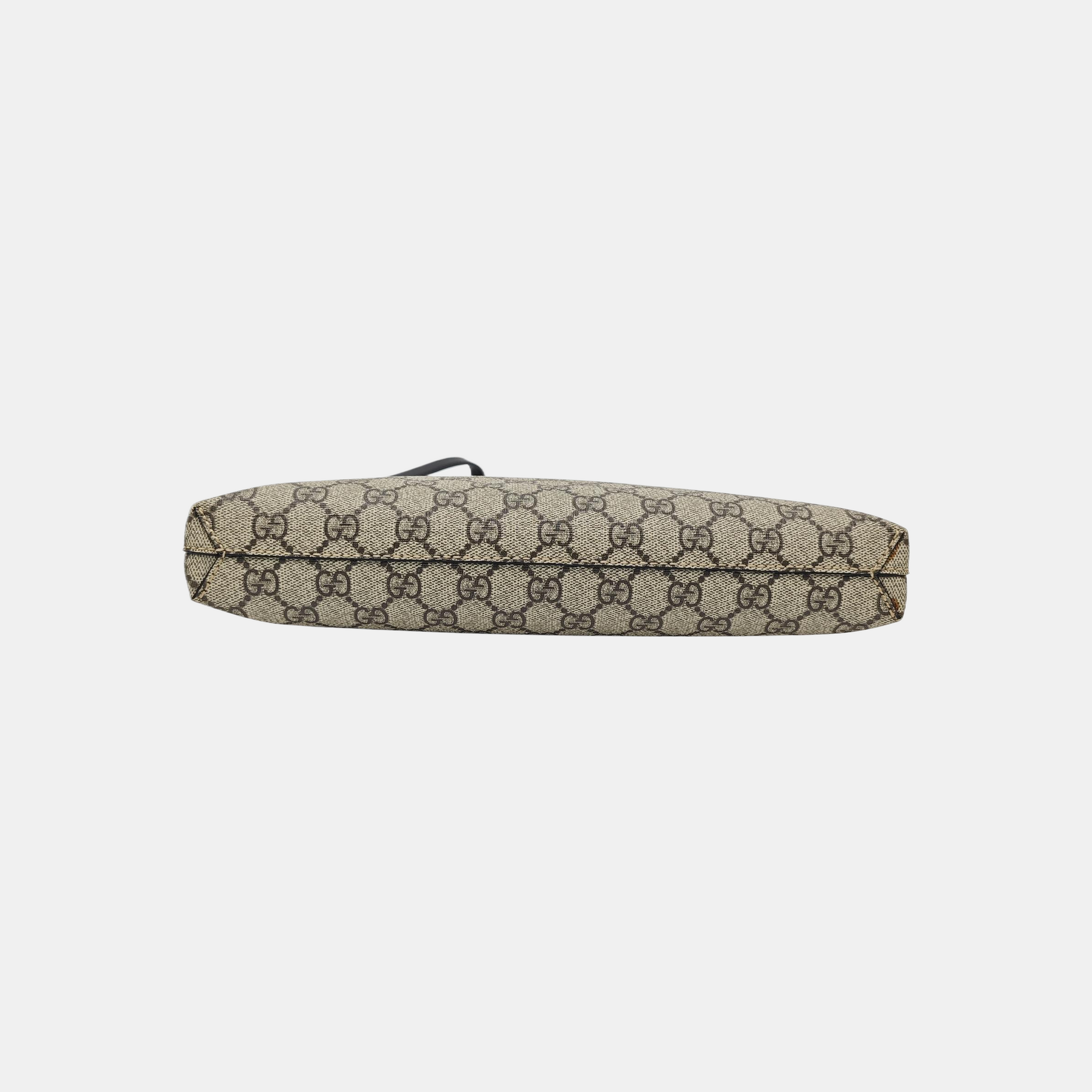Monogram Coated Canvas Clutch Brown