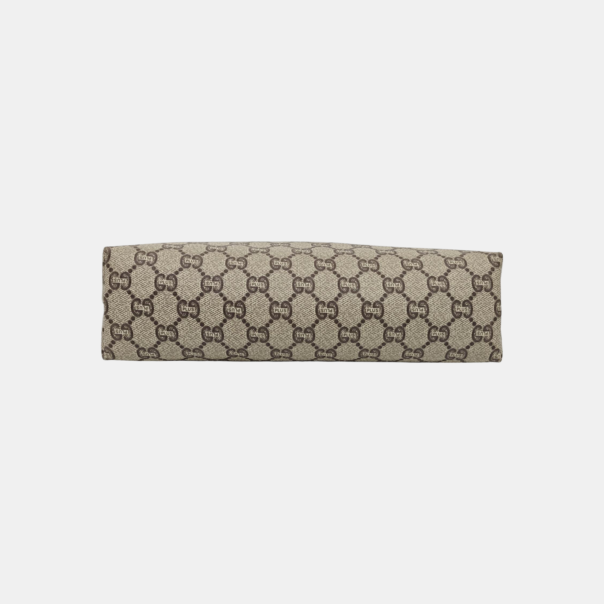 Monogram Coated Canvas Clutch Beige