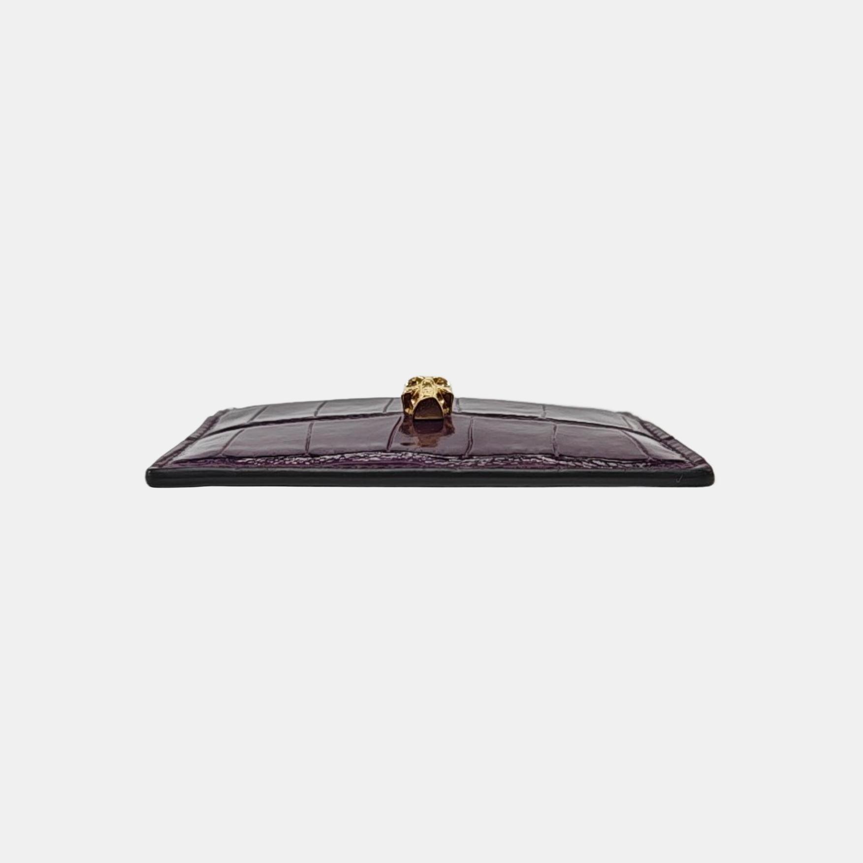 Leather Card Holder Purple