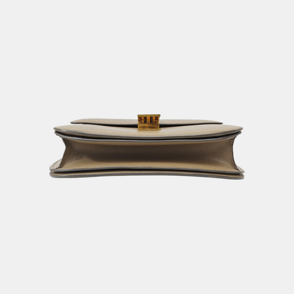 CLASSIC BOX Medium Calfskin Beige