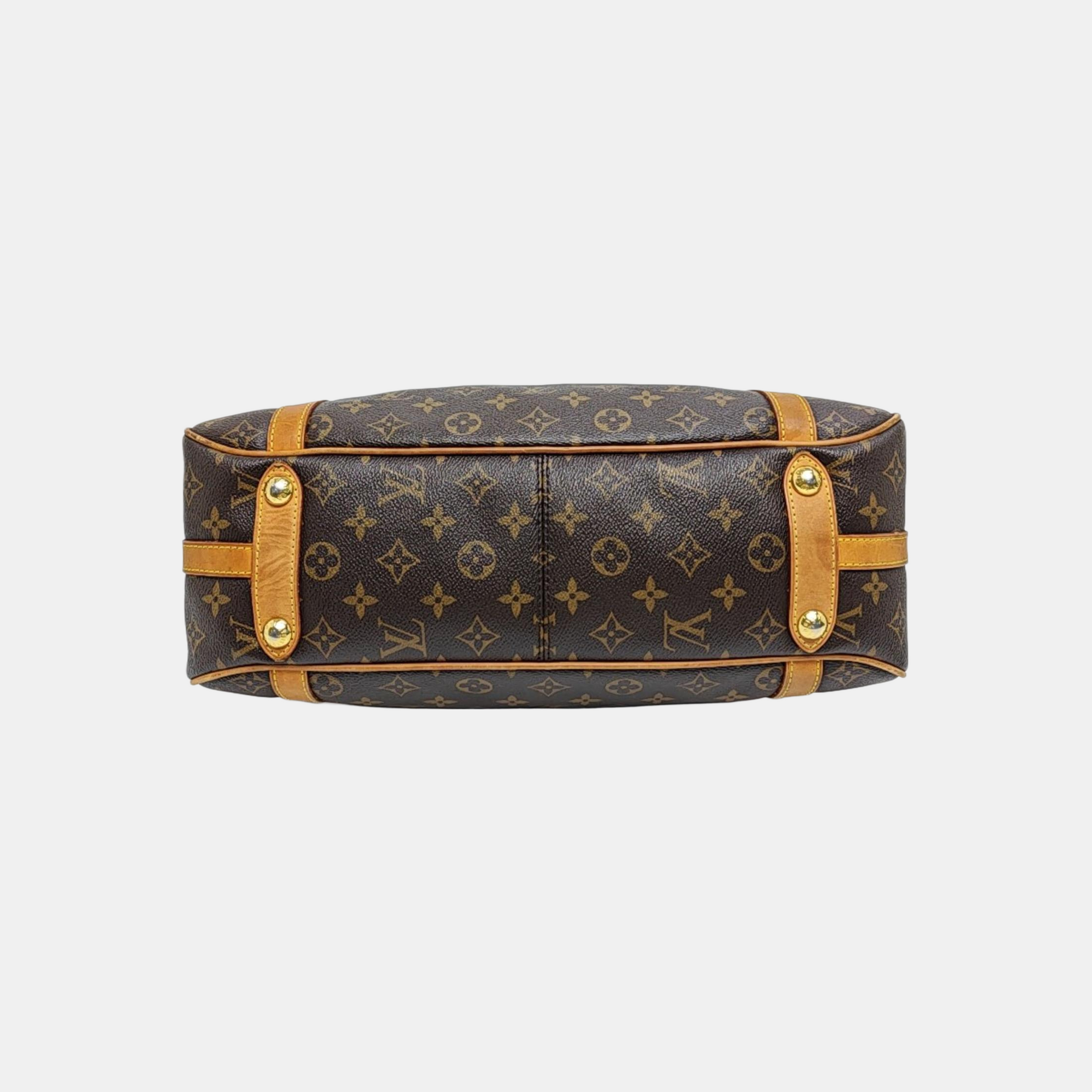 STRESA Monogram Coated Canvas Brown