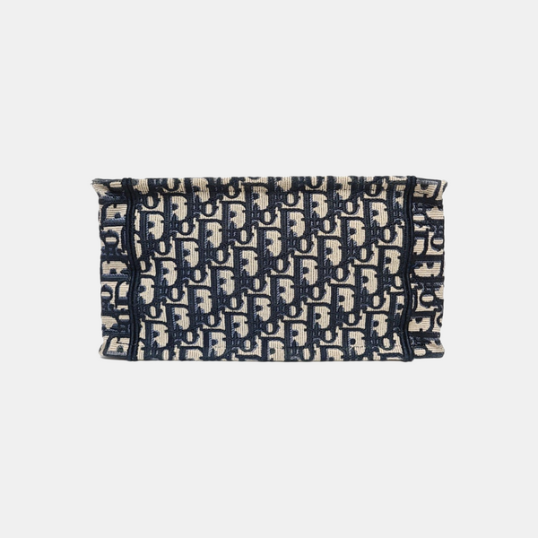 Book Tote Small Oblique Canvas Blue