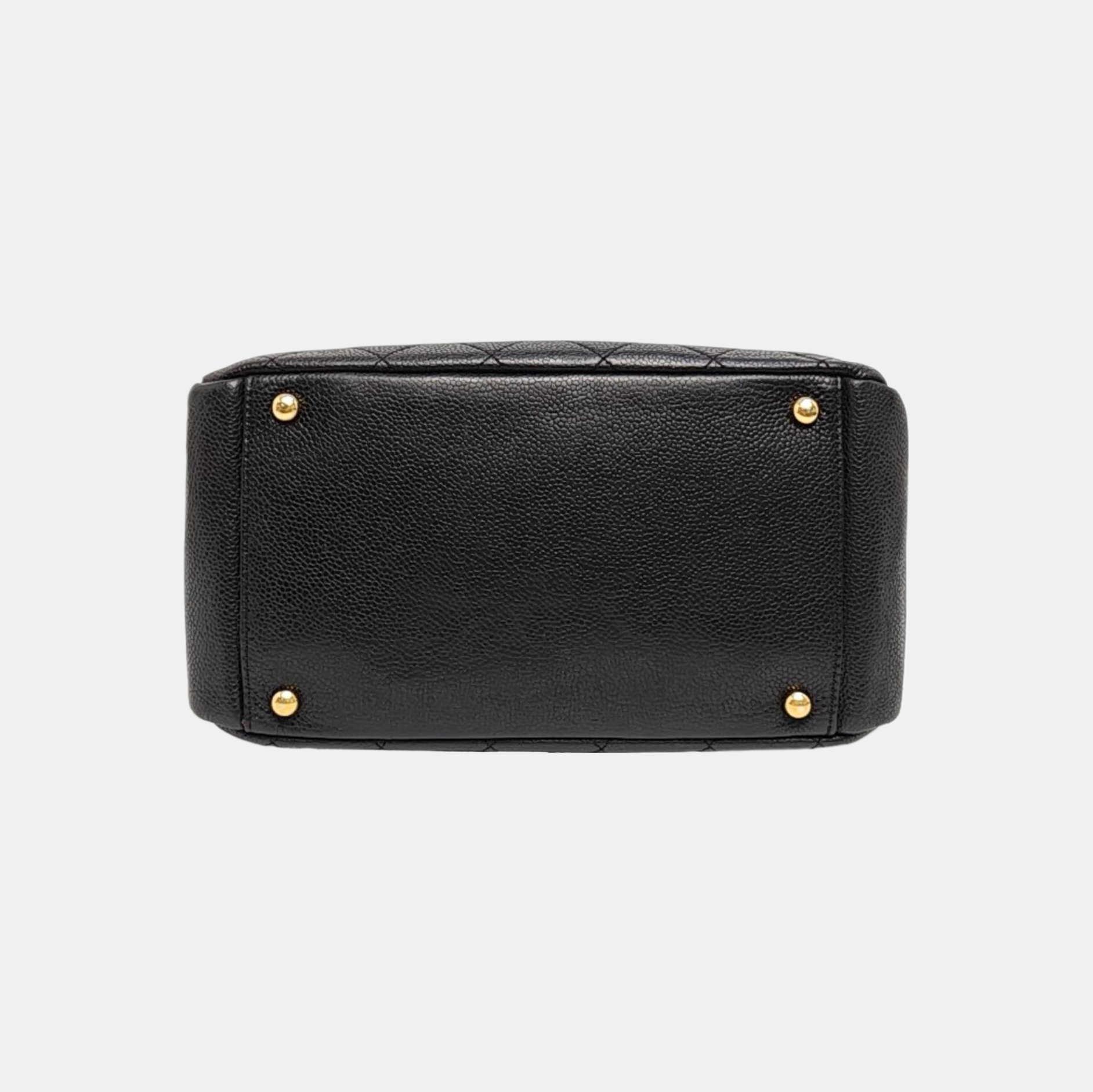 CHANEL PETITE Quilted Grained Calfskin Black