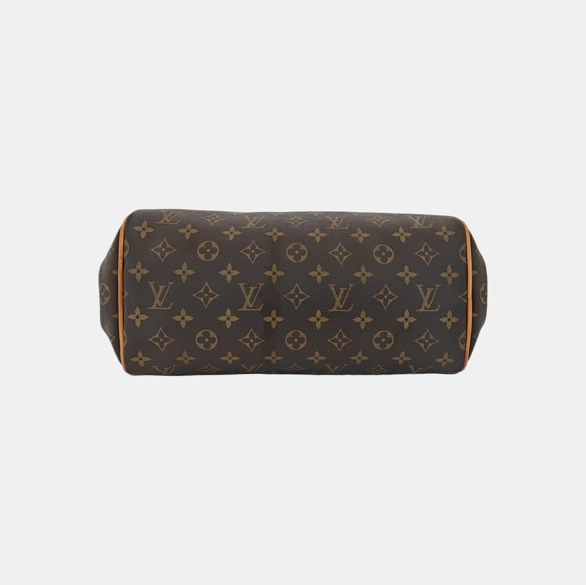 MONTORGUEI PM Monogram Coated Canvas Brown