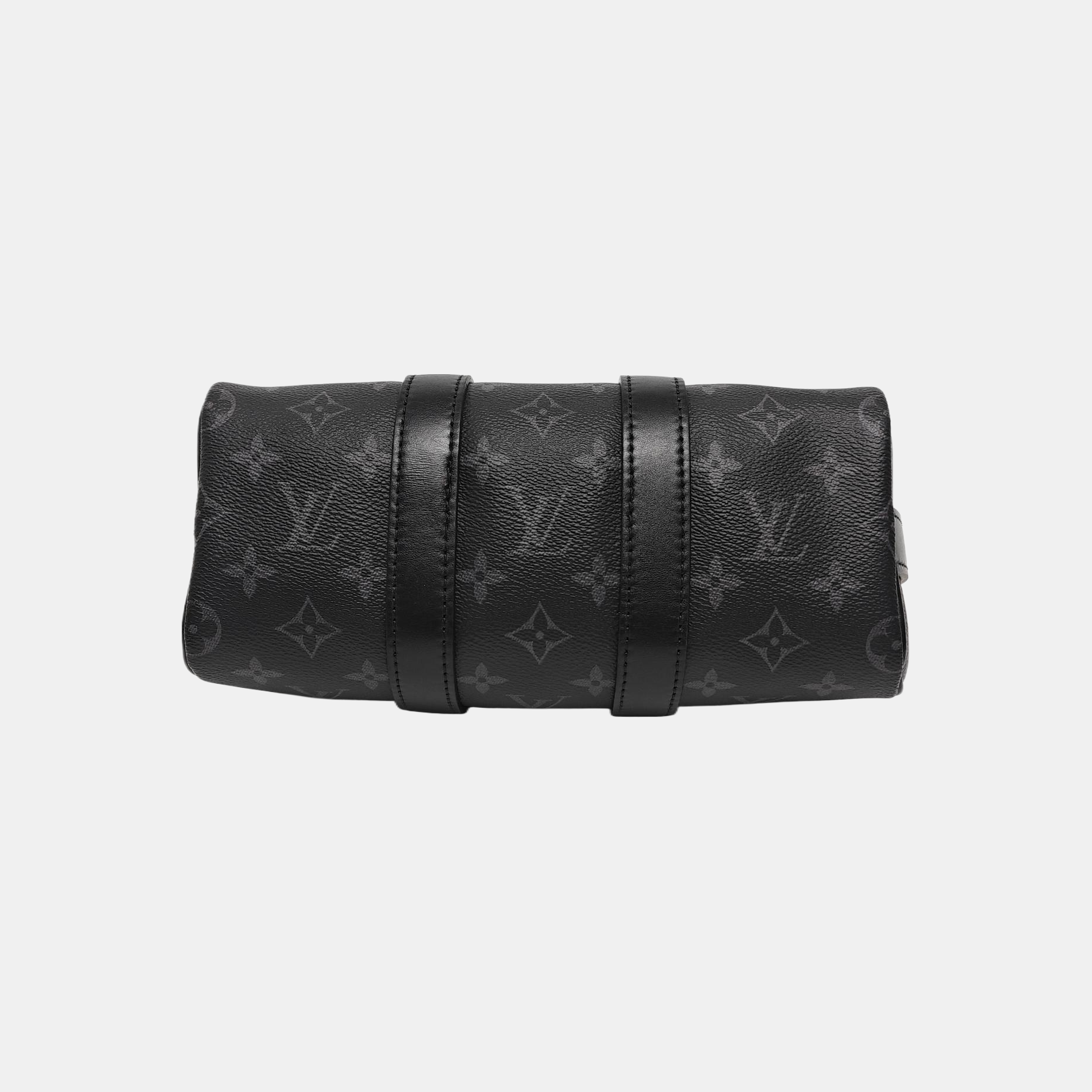 KEEPALL 25 Monogram Coated Canvas Black