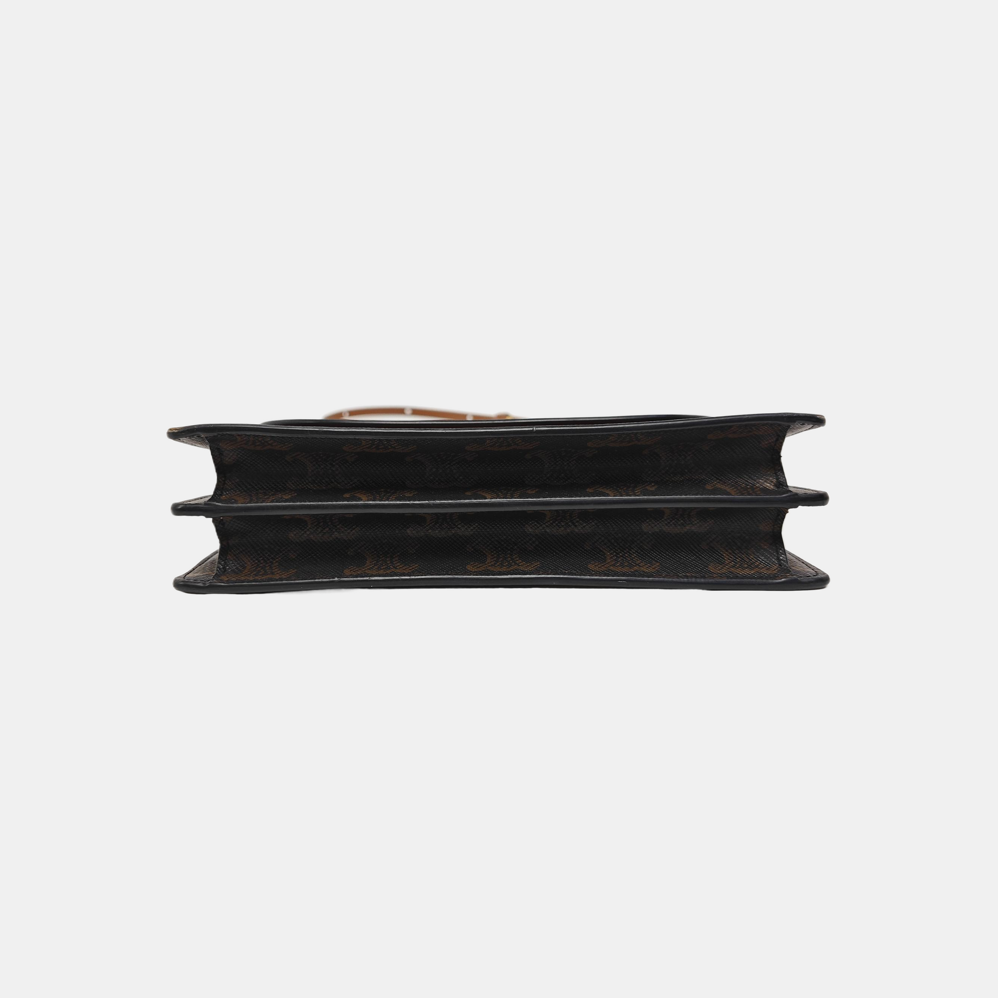 TRIOMPHE CANVAS Small Coated Canvas Brown