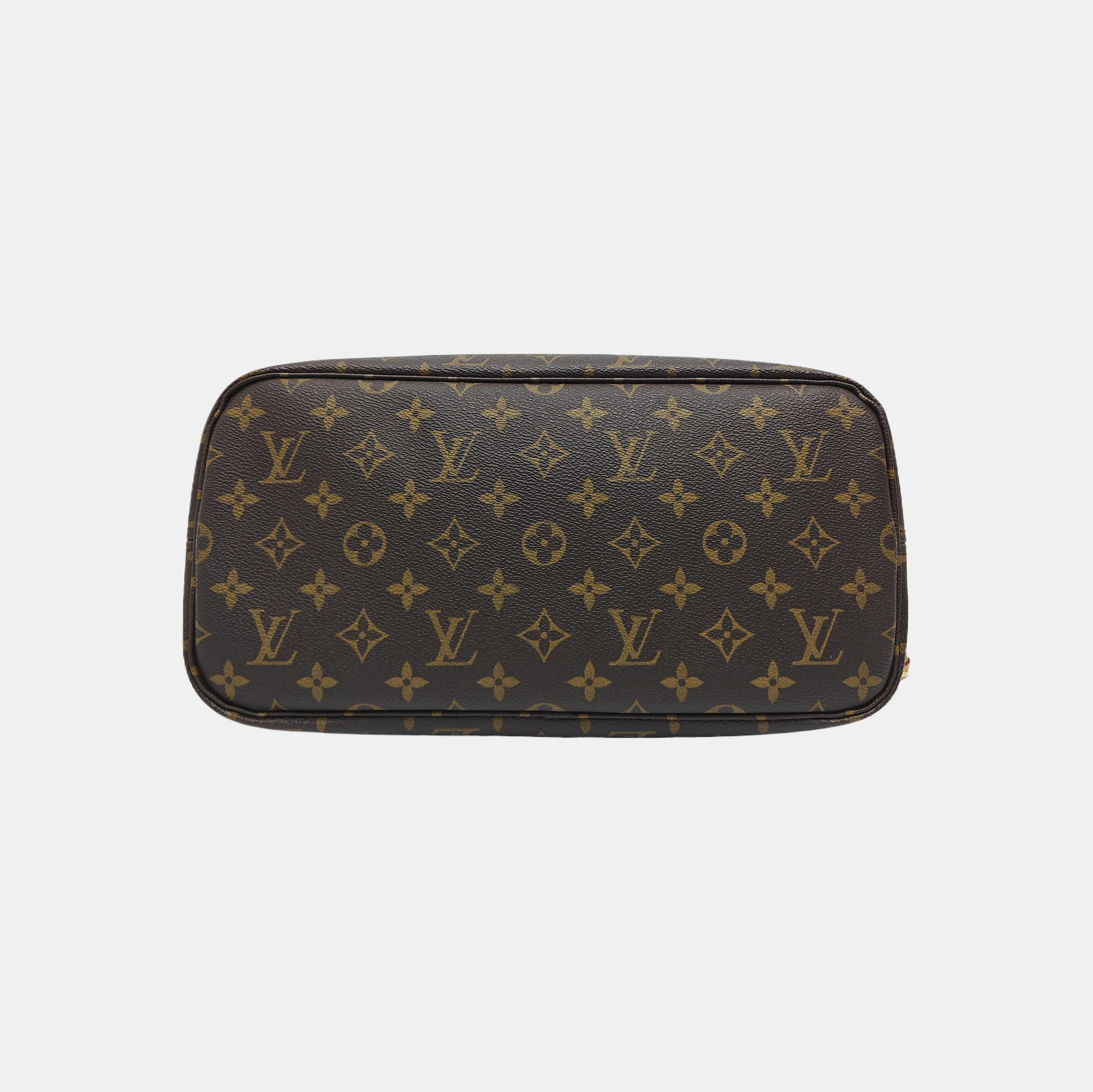NEVERFULL MM Monogram Coated Canvas Brown