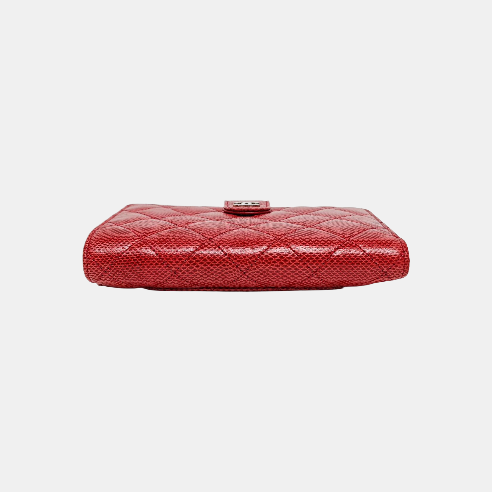 Quilted Python Wallet Red