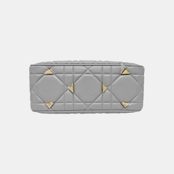 Lady 95.22 Medium Quilted Calfskin Gray