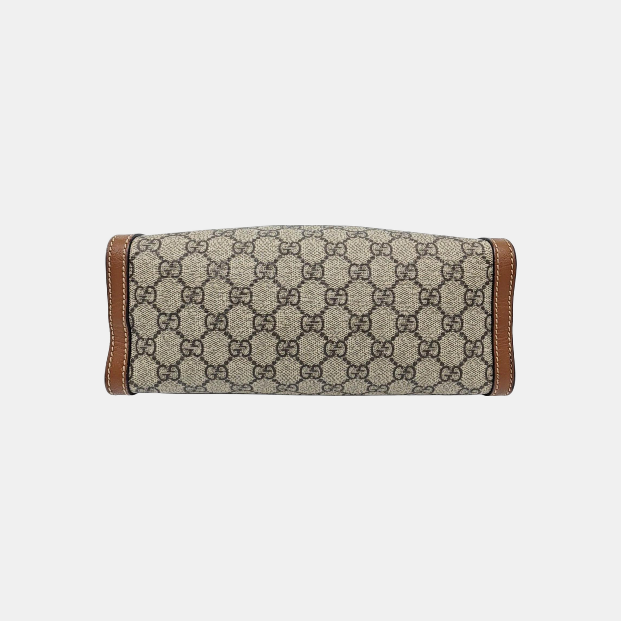 Padlock Small Monogram Coated Canvas Beige