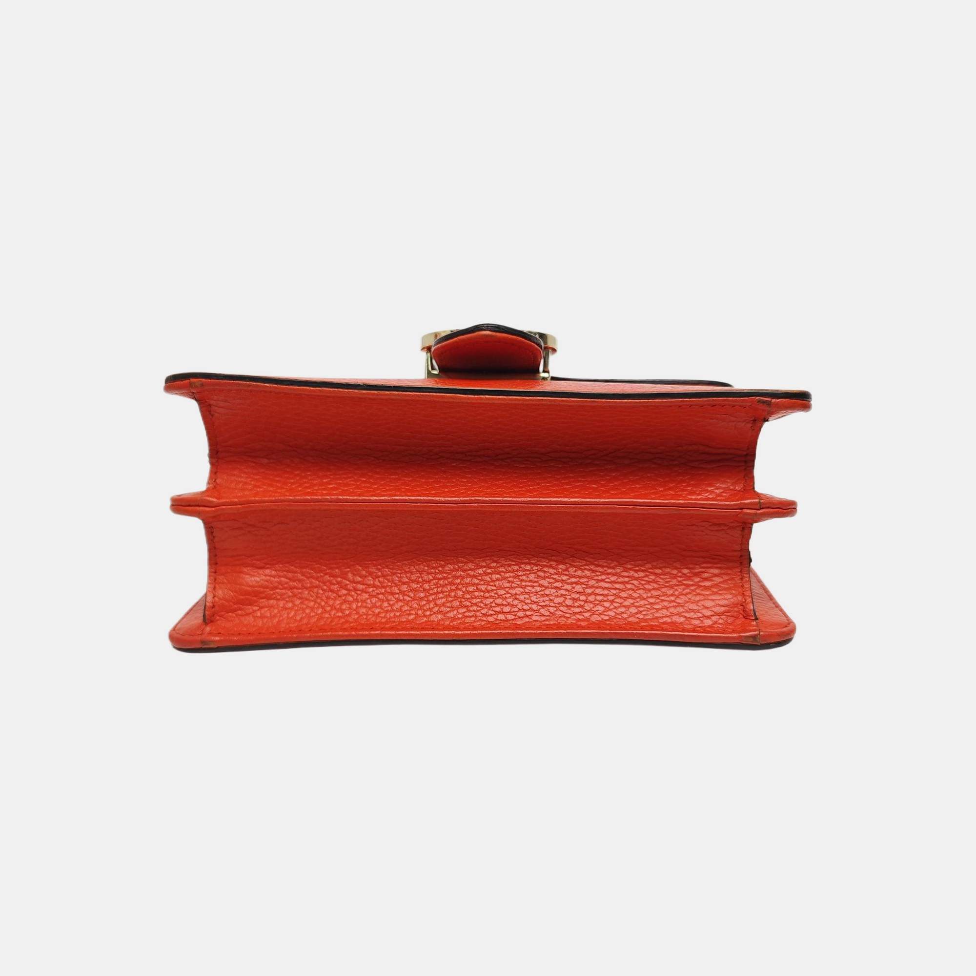 Interlocking G Small Calfskin Orange