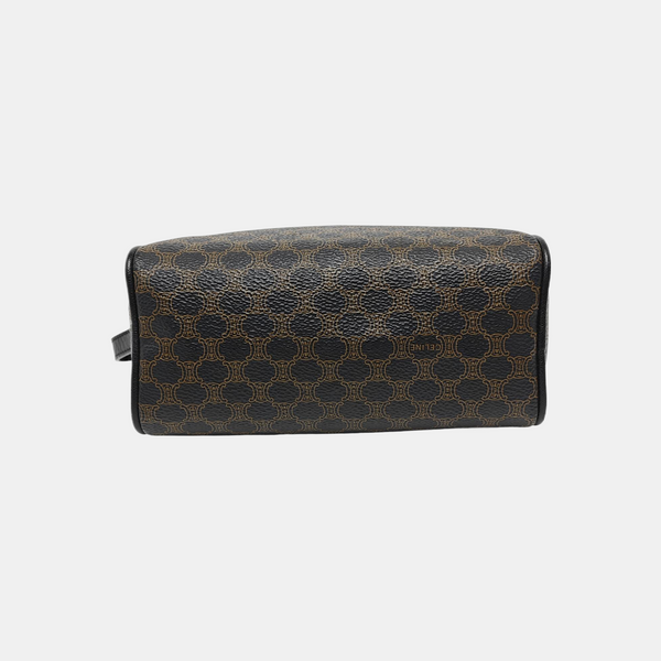 Coated Canvas Shoulder Bag Black