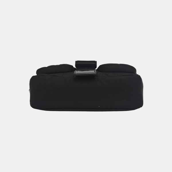 Fabric Shoulder Bag Black