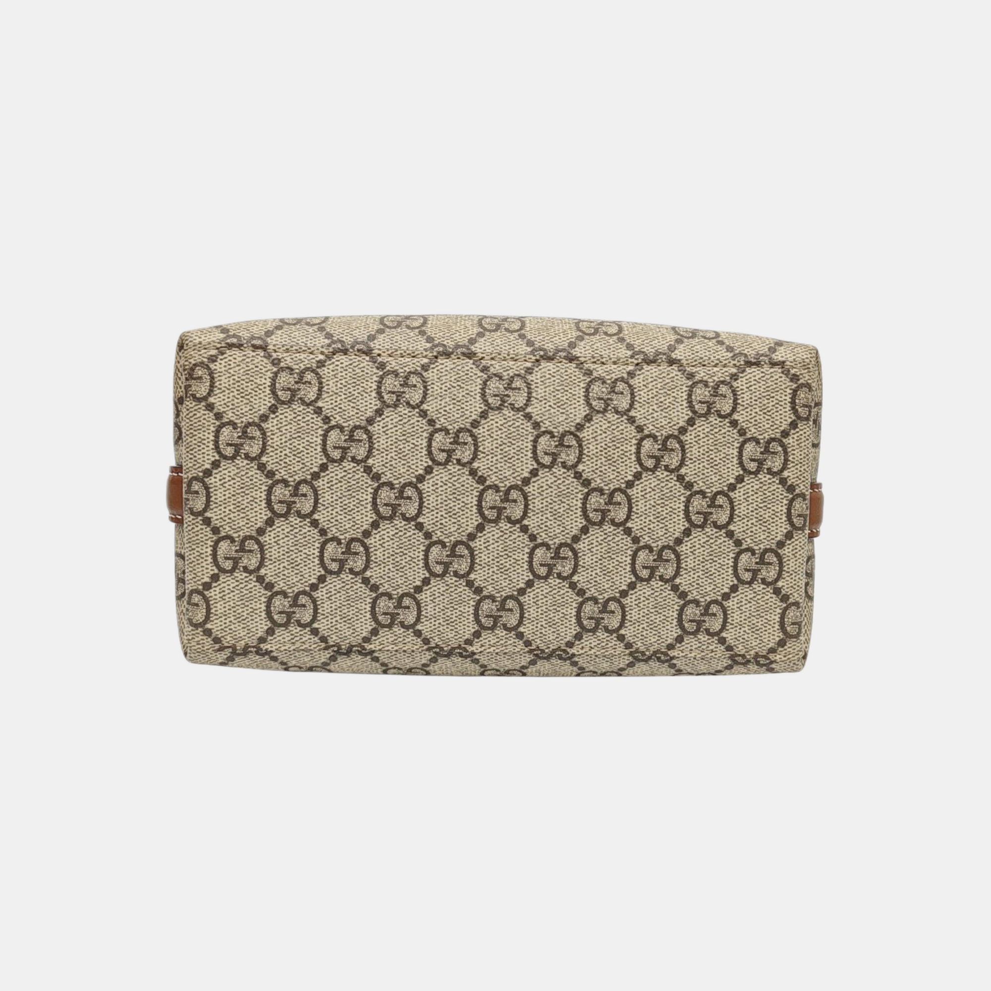 GG Emblem Monogram Coated Canvas Beige